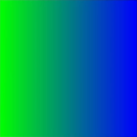 mix(green, blue, x)